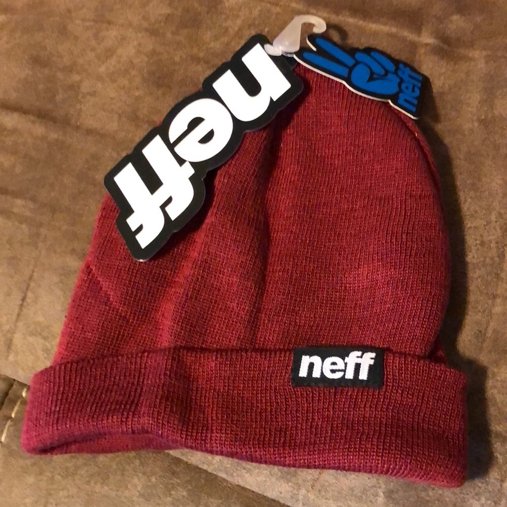 NWT Neff Ryder Kids Maroon Beanie